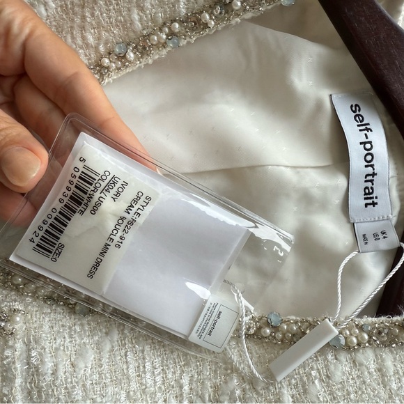 Self-Portrait White Tweed Dress - Picture 7 of 15